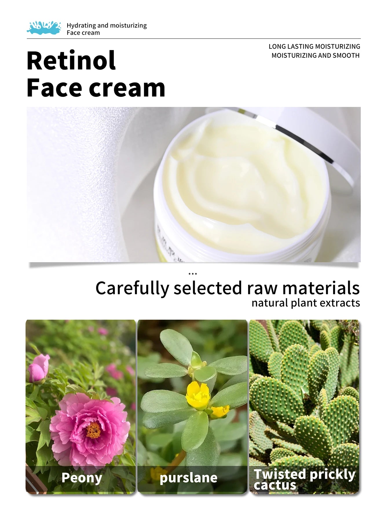 Anti-Aging Retinol  Anti Wrinkle Nicotinamide Whiten Face Cream Reduce Fine Lines Tighten and Whiten the Skin Facial Cream