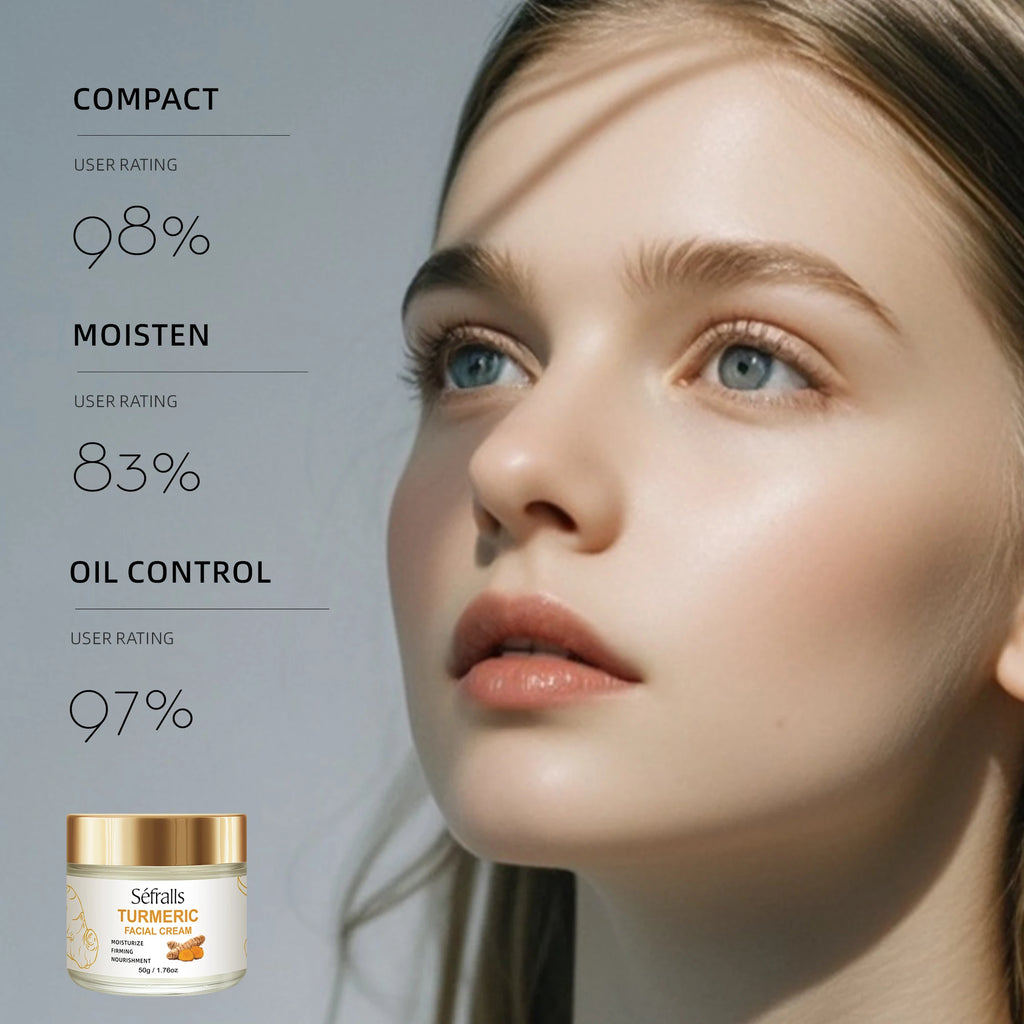 Séfralls All-Skin-Types Turmeric Care Trio Face Cream Serum Soap Facial Oil Brightening Wrinkle-Reducing Hydrating Rejuvenating