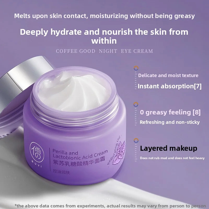 RUYI Perilla Facial Cream Hydrating Skincare Sooth Sensitivity Repair Barrier Brighten Moisturizing Essense Face Cream 50g
